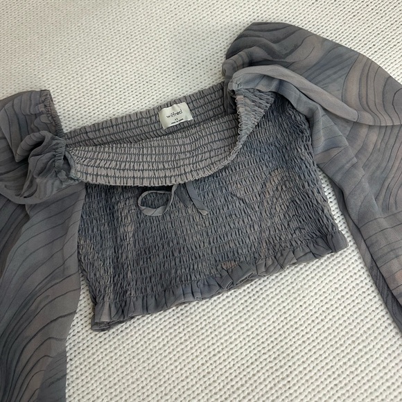 Aritzia Wilfred Saga Blouse Granite Blue Size XS - Picture 9 of 12